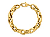 14K Yellow Gold 11.5mm Open Link Cable 8 inch Bracelet