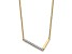 14k Yellow Gold and Rhodium Over 14k Yellow Gold Sideways Diamond Initial L Pendant 18 Inch Necklace