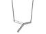 Rhodium Over 14k White Gold Sideways Diamond Initial Y Pendant Cable Link 18 Inch Necklace