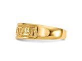 14K Yellow Gold Greek Key Toe Ring