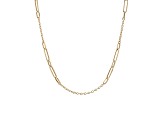14K Yellow Gold 2.3 and 4.0 mm Paperclip Link 18 Inch Necklace