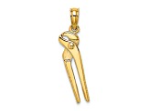 14k Yellow Gold 3D Moveable Pliers Charm