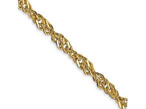 14k Yellow Gold 2.75mm Singapore Link 16 Inch Chain