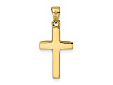 14k Yellow Gold Polished Tapered Ends Cross Pendant
