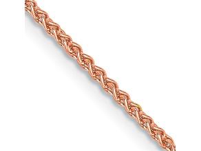 14k Rose Gold 1.25mm Solid Polished Spiga 24 Inch Chain
