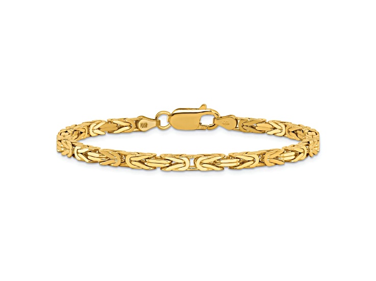 10k Yellow Gold 3.25mm Byzantine Link Bracelet
