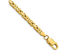 10k Yellow Gold 3.25mm Byzantine Link Bracelet