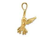 14K Yellow Gold Hummingbird Pendant