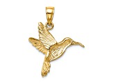 14K Yellow Gold Hummingbird Pendant