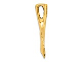 14k Yellow Gold 3D Polished Whale Tail Charm