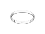 2mm Lightweight Ladies Wedding Band in 10K White Gold