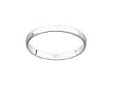 2mm Lightweight Ladies Wedding Band in 10K White Gold