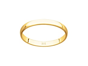 2mm Lightweight Ladies Wedding Band in 10K Yellow Gold