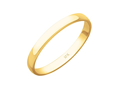 2mm Lightweight Ladies Wedding Band in 10K Yellow Gold