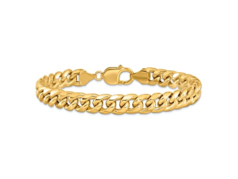 14k Yellow Gold 9.3mm Miami Cuban Link Bracelet, 8 Inches