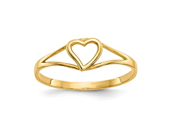 Picture of 14K Yellow Gold Heart Baby Ring