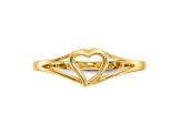 14K Yellow Gold Heart Baby Ring