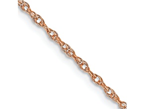 14k Rose Gold 1.15mm Solid Cable 16 Inch Chain
