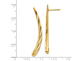 14K Yellow Gold Polished Post Drop Earrings