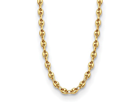 14K Yellow Gold 5mm Anchor Link 18-inch Necklace