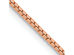 14k Rose Gold 1mm Solid Box 22 Inch Chain