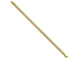 14k Yellow Gold 4.75mm Solid Double Link Charm Bracelet