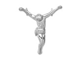 Rhodium Over 14K White Gold Jesus Chain Slide Pendant