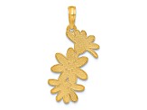 14k Yellow Gold Polished Floral Pendant