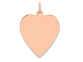 14k Rose Gold Polished Heart Shaped Disc Pendant