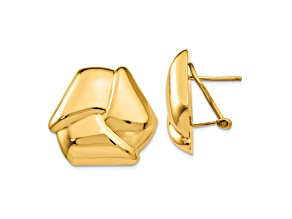 14k Yellow Gold Polished Knot Stud Earrings