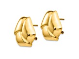 14k Yellow Gold Polished Knot Stud Earrings