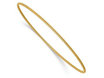 Picture of 14k Yellow Gold 1.5mm Textured Slip-on Bangle Bracelet