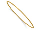 14k Yellow Gold 1.5mm Textured Slip-on Bangle Bracelet