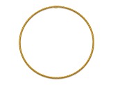 14k Yellow Gold 1.5mm Textured Slip-on Bangle Bracelet