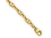 14K Yellow Gold 7.2mm Solid Anchor 8 Inch Bracelet