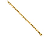 14K Yellow Gold 7.2mm Solid Anchor 8.5 Inch Bracelet