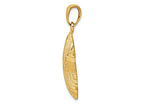 14k Yellow Gold Textured Starfish Pendant