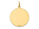 14k Yellow Gold Satin Dachshund Disc Charm