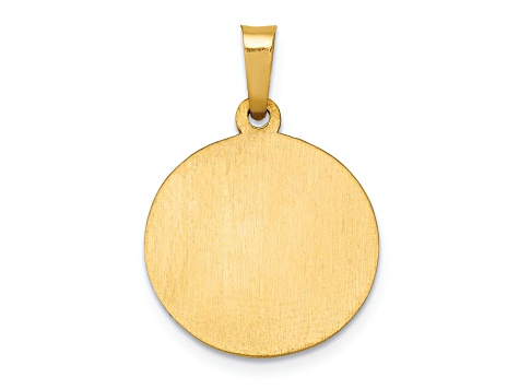 14k Yellow Gold Polished and Satin St Joseph Medal Pendant