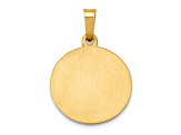 14k Yellow Gold Polished and Satin St Joseph Medal Pendant