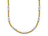 14K Two-tone Diamond-cut Beaded 18-inch Necklace