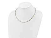 14K Two-tone Diamond-cut Beaded 18-inch Necklace