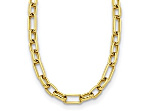 18K Yellow Gold 10mm Oval Link 18-inch Necklace
