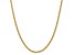 14k Yellow Gold 3.3mm Solid Rope 18 Inch Chain