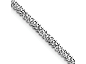 Picture of Rhodium Over 14k White Gold 2.3mm Solid Franco Chain