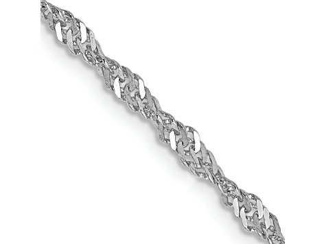 14K White Gold 2.0mm Singapore Chain Bracelet