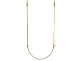 14K Yellow Gold Polished Diamond-cut 18-inch Necklace