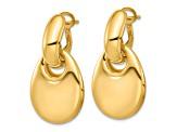 14K Yellow Gold Fancy Dangle Leverback Earrings