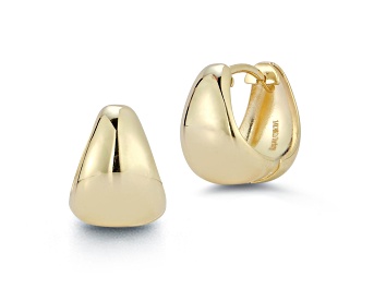 Picture of Bellissima Gold 14K Yellow Gold Bold Graduated Huggie Hoop Earrings