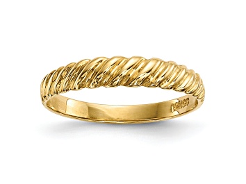 Picture of 14K Yellow Gold Kids Polished Twist Ring